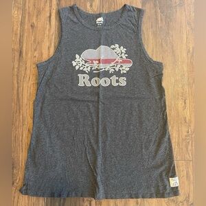 Roots cabin quilted logo tank top
